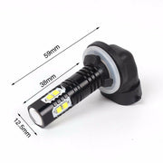 Car LED Fog Light 10SMD High Power Car Light Black Shell